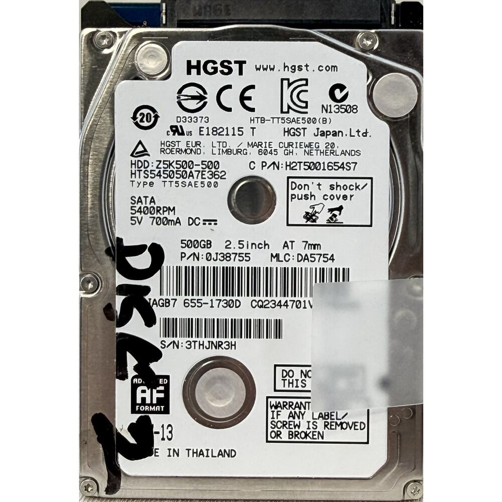 HGST HTS545050A7E362 500GB 2.5" SATA 5400RPM Laptop HDD Tested Good